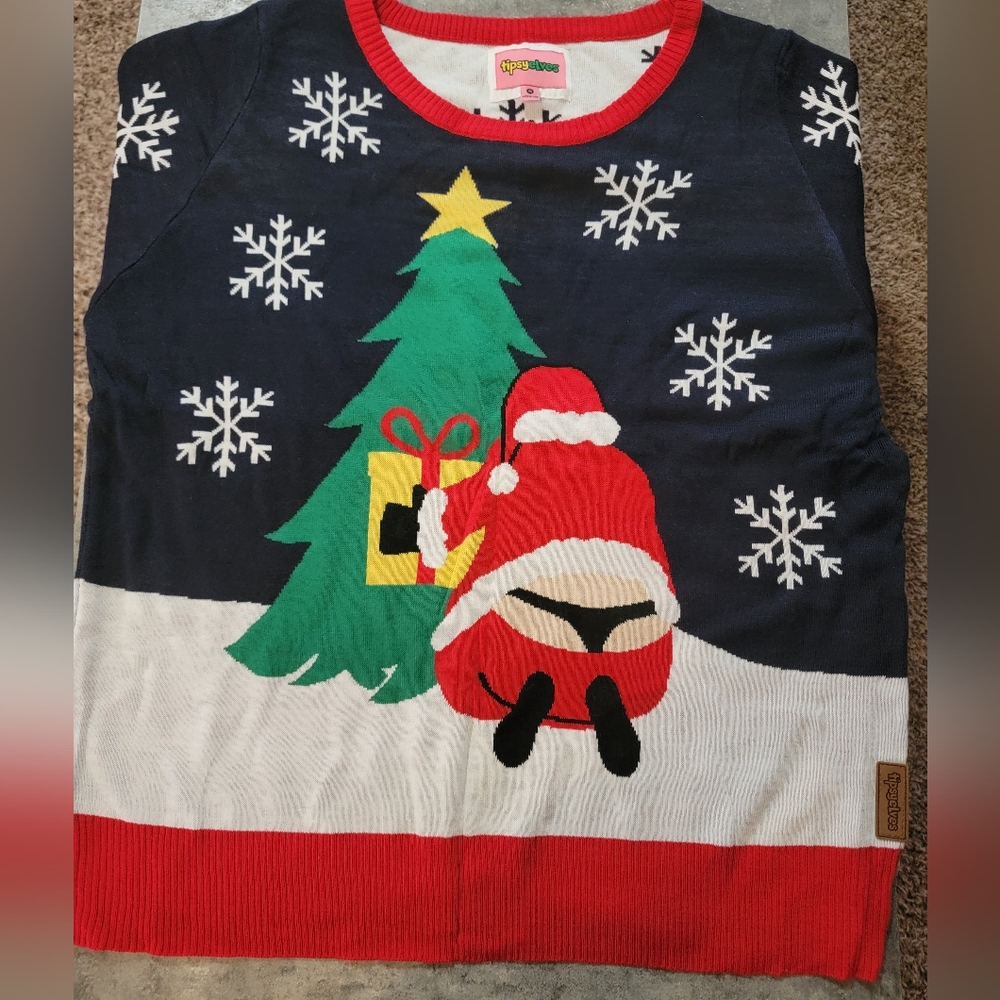 Tipsy Elves Whale Tail Ugly Christmas Sweater Women's NWT 1X